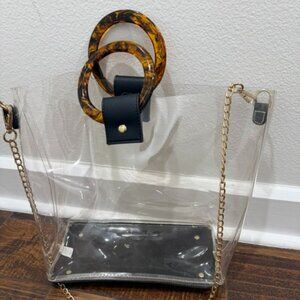 Mud Pie Clear Stadium Bag | Transparent Purse | Never Used | Chic & Game Day Rea